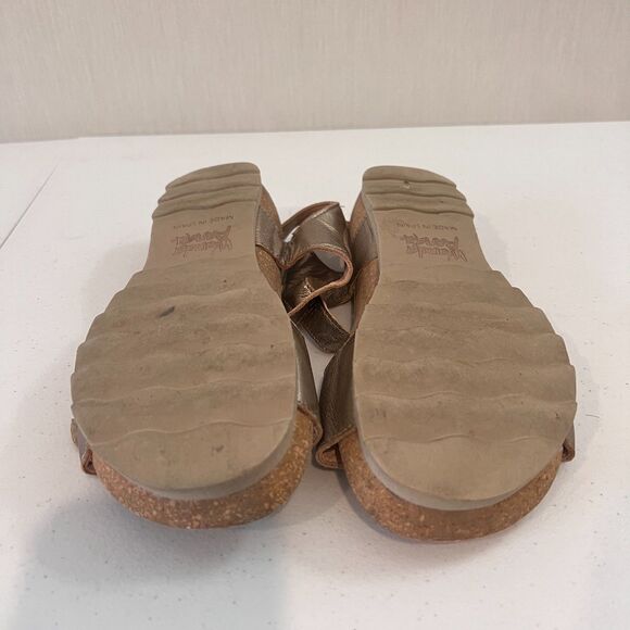 Wanda Panda Tamina Sandals Gold Metallic Adjustable Straps Women's 38 US 7 - 7.5 - Picture 9 of 12